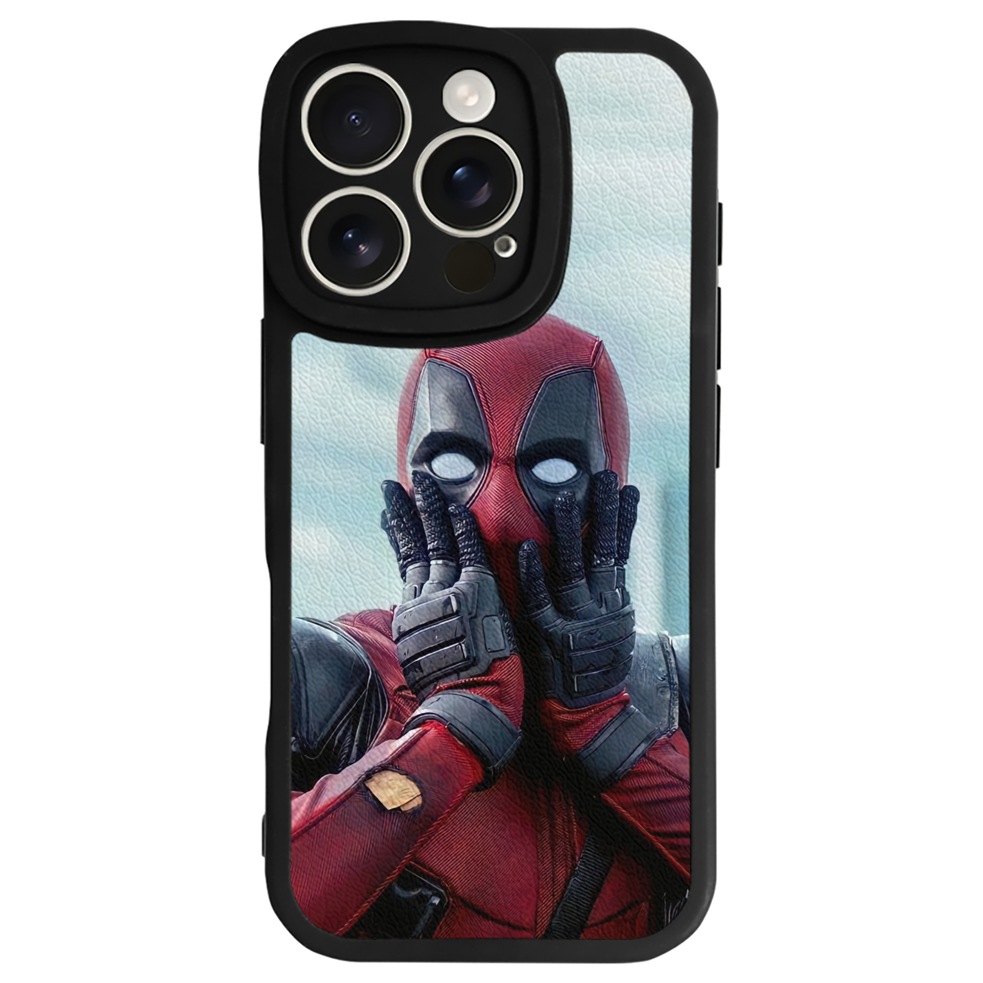 （画像用） Deadpool デッドプール 【iPhone 16シリーズ対応】シリコンスマホケース（レザー調） 材質：シリコン